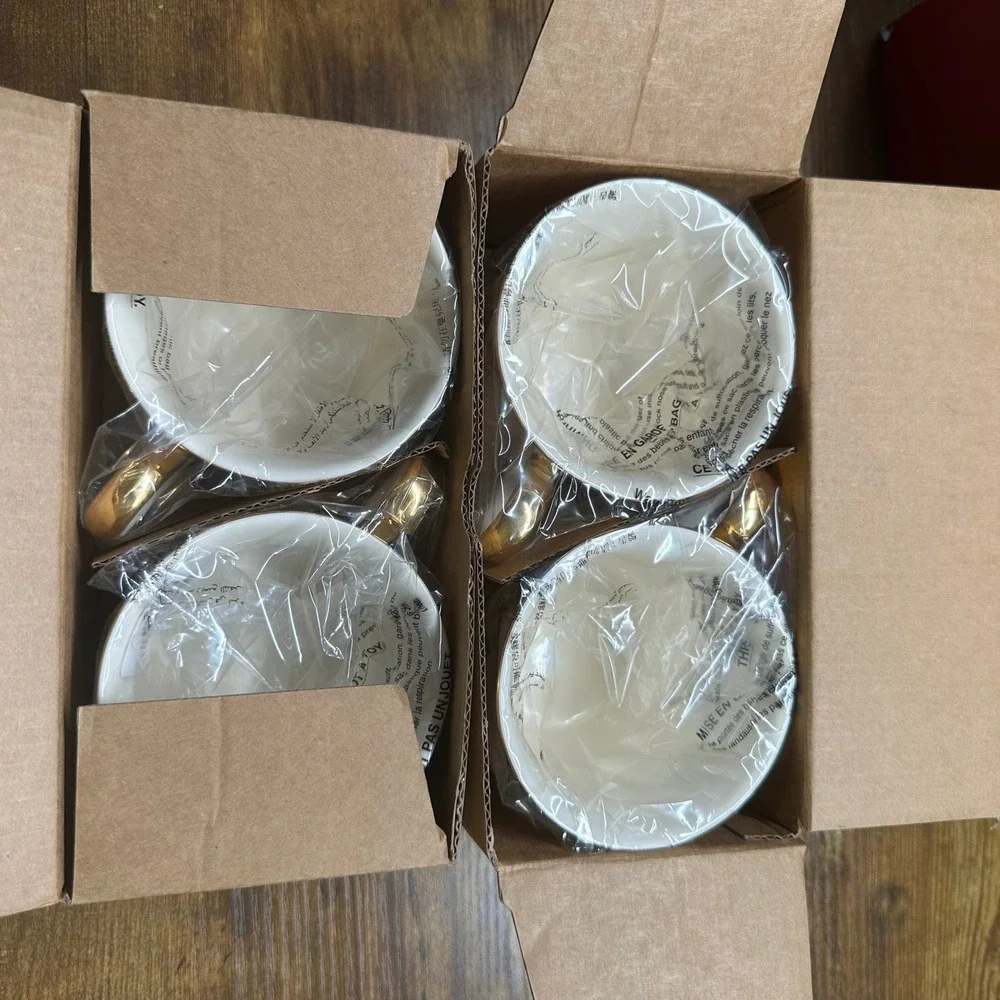 Lenox Holiday 12 Piece Dinnerware Set Service for 4 Ivory China Gold Rim 6122048